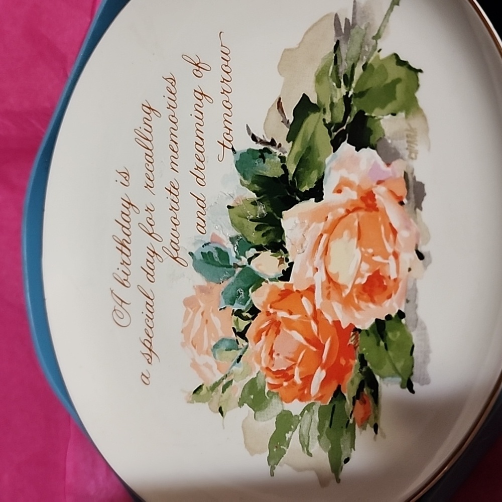 VINTAGE AMERICAN GREETINGS  LASTING MEMORIES  GENUINE PORCELINE PLATE . - Picture 3 of 5